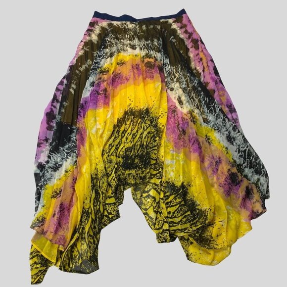 W118 by Walter Baker NWT 'Mercedes' pleated asymmetrical midi skirt size 10 - Picture 2 of 6